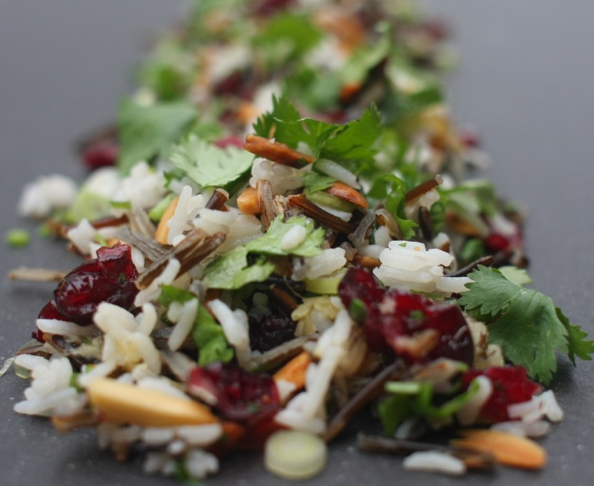 Cranberry and wild rice salad